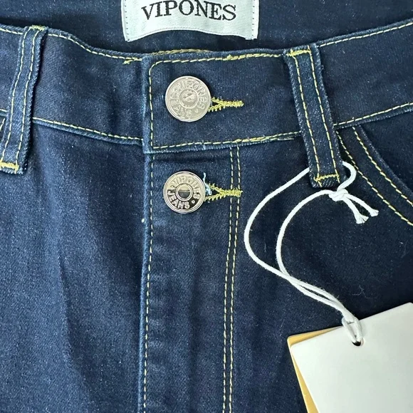 Vipones Womens High Rise Zip Fly Bootcut Denim jeans Blue Size 8 <<206>> - Picture 2 of 11
